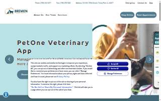 Bremen Animal Hospital website