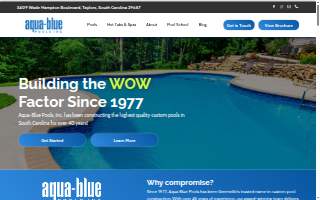 Aqua Blue Pools, Inc. website