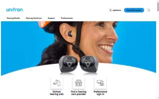 Unitron Hearing website