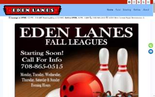 Eden Lanes Bowling Alley website