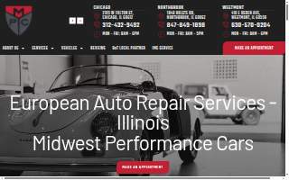Midwest Performance Cars website