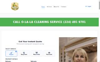 O La La Cleaning Service website