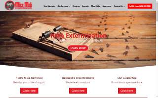 Mice Mob Exterminators website