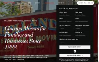 Hollander International Storage & Moving website