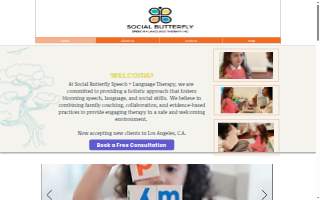 Social Butterfly, Inc. (Pediatric & Adult Communication Therapy) website