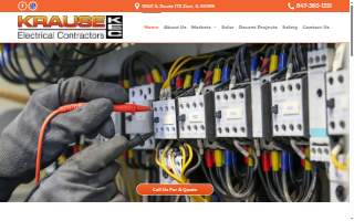 Krause Electrical Contractors website