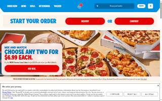 Domino's Pizza website