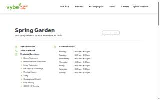 vybe urgent care website