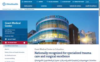 OhioHealth Grant Medical Center and Emergency Department website