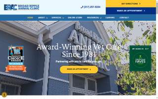 Broad Ripple Animal Clinic website