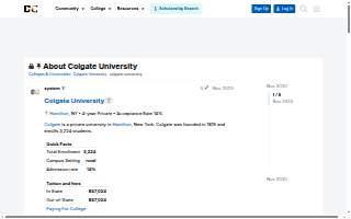 Colgate Gym website