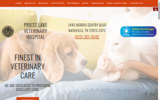 Priest Lake Veterinary Hospital - Nashville Veterinarian website