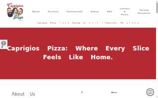 Caprigios Pizza & more…. website