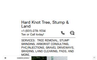 Hard Knot Tree & Stump Grinding website