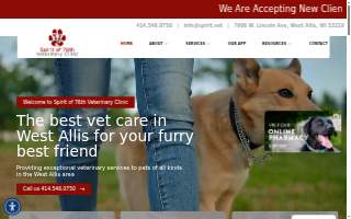 Spirit Of 76th Veterinary Clinic website