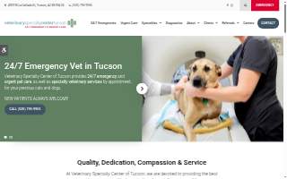 Veterinary Specialty Center Tucson website