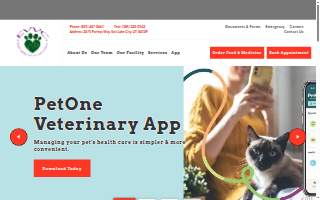 East Valley Veterinary Clinic website
