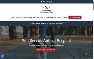 Kragness Animal Hospital website
