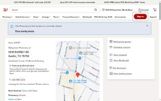 Walgreens of Austin website