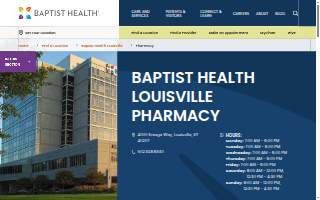 Baptist Health Louisville Pharmacy website