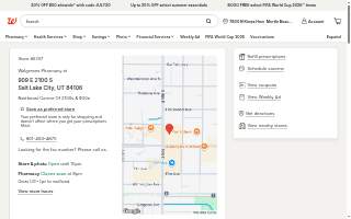 Walgreens Pharmacy of Salt Lake City website