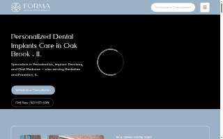 Forma Dental Implants and Periodontics website