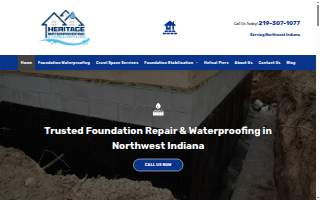 Heritage Waterproofing & Foundation Repair website