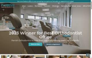 Parrish Orthodontics website