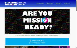 60 Minute Missions Escape Room website