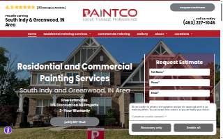 Paintco Painters of Greenwood website
