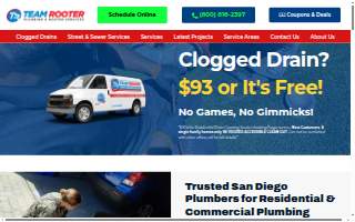 Team Rooter Plumbing of San Diego website