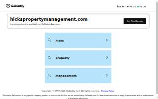 Hicks Property Management website