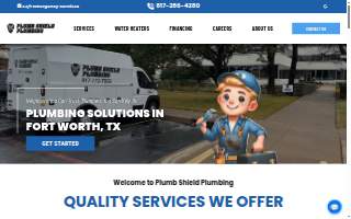 Plumb Shield Plumbing - Fort Worth website