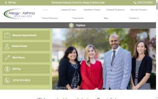 Allergy & Asthma Specialists website