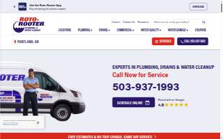 Roto-Rooter Plumbing & Water Cleanup of Portland website