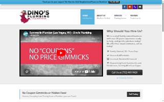 Dino's Plumbing website
