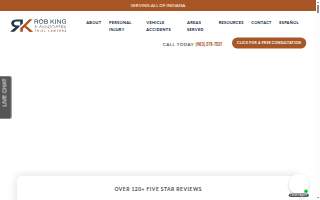Rob King & Associates, Trial Lawyers Indianapolis website