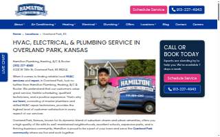 Hamilton Plumbing, Heating, A/C & Rooter website