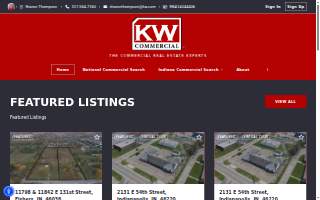 KW Commercial Indiana website