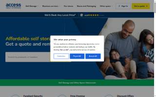 Access Storage - Ireland website