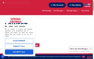 Jeffersonville Hometown Storage website