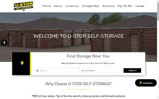 U-STOR Self Storage website