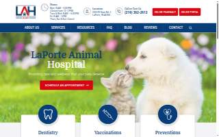 La Porte Animal Hospital website