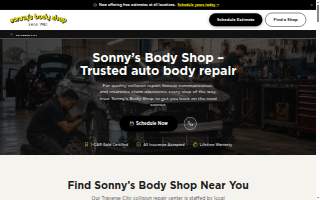 Sonny's Body Shop website