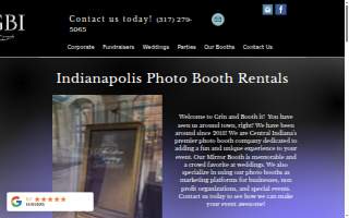 Grin and Booth It Photo Booth Rentals website
