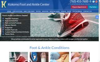 Kokomo Foot and Ankle Center website