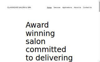 Classique Wellness website