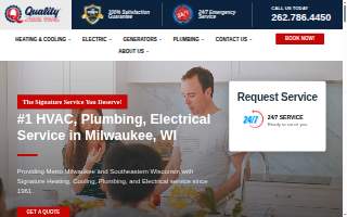 Quality Heating, Cooling, Plumbing & Electric website
