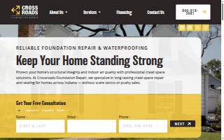 Crossroads Foundation Repair website
