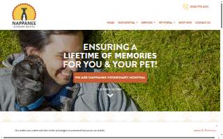 Nappanee Veterinary Hospital website